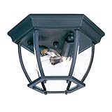 Acclaim 5602BK/SD Flush Mount Collection 3-Light Ceiling Mount Outdoor Light Fixture, Matte Black by