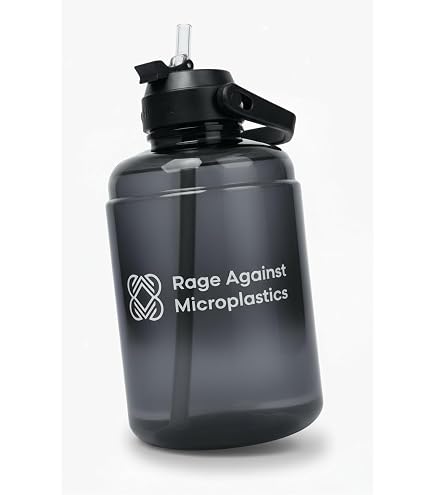 Large 75oz (2.2L) Water Bottle With Handle - Half Gallon, BPA Free Plastic, Leak Proof, For Gym, Hiking, Office