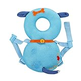赤ちゃんのごっつん防止やわらかリュック　後頭部保護　怪我防止　4色　柔らい頭保護 かわいいクッション　適用年齢7ヶ月以上 (青犬)