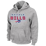 NFL Buffalo Billsユニセックスポリヘザープルオーバーフーディ、heathergrey、2 x T