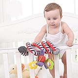 Pueri Baby Pram Cribスパイラルぬいぐるみおもちゃアクティビティハンギングおもちゃベビーカートイ