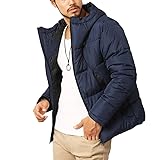 [アーケード] ボリュームフード ハイスペック 中綿ダウンジャケット メンズ タイト L ネイビー