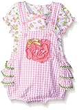 Nannette Little Girls 2 Piece Romper Set Pink 6-9 Months [並行輸入品]