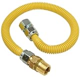 5/8" O.D. Gas Connector - 3/4" M.I.P. (1/2" F.I.P.) Safety+PLUS x 3/4" F.I.P.-3/ (並行輸入品)