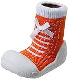 (ラボーグ)La vogue ベビー滑り止め 靴下 ルームシューズ 赤ちゃんラバー底ソックス スニーカー 子供キッズ練習用 11.5cm オレンジ
