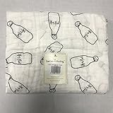 baby muslin swaddle receiving blanketベビーガーゼのカーペット 約120cm四方 キウイ コットン100%