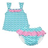 アイプレイ iplay 水着 タンキニ ラッシュガードと水遊びパンツの上下セット UVカット オムツ機能付 XL:24ヶ月 Aqua Daisy