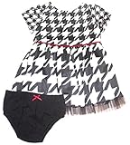 Hartstrings Infant千鳥格子シャンタン織ドレスおむつカバー 18 Months