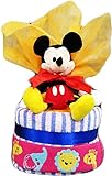 1段 ビーンズコレクションミッキー　ストライプ　 ﾊﾟﾝﾊﾟｰｽＳ　おむつケーキ　オムツケーキ 男の子 　出産祝い　誕生日祝い
