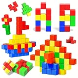 マグネットブロック マグネットパズル 30mm 立体パズル 積み木 知育玩具 3D おもちゃ 図形 算数 立方体 STEM教育キット 知育玩具 おもちゃランキング キューブ 長く遊べ パズルが大好き 収納袋 アルファベットステッカー 誕生日 クリスマス プレゼント