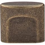 Top Knobs Small Oval Slot Knob German Bronze by Top Knobs
