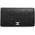 (シャネル) CHANEL 長財布 A36544 ブラック×シルバー　二つ折り カメリア ココマーク エンボス レザー [並行輸入品]