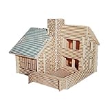 uxcell　子供 3D ジグソーパズルヴィラ　木製モデル　DIYパズルのおもちゃ