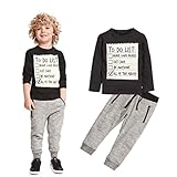 tifennyキッズ幼児用男の子ハンサムブラックブラウス+グレーカジュアルパンツ カラー: ブラック