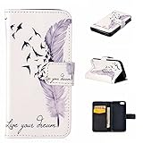 OMATENTI iPhone 5C用 PUレザー手帳型ケース [無期限生涯補償付き] iPhone 5C 財布型 スタンド機能 マグネット 手作り ハンドメイド カード収納 耐摩擦 耐汚れ 全面保護