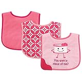 Luvable Friends 3 Piece Feeder Bibs with Teether Bib, Cake by Luvable Friends