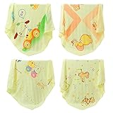 Domybestベビーバスタオル　ガーゼタオル 95x110cm　赤ちゃん　子供　ベビーケット 湯上りタオル　可愛い　キッズ用ブランケット　春　夏　ランダム発送 １枚 (イエロー)