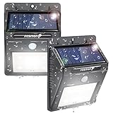 Fosmon (2個セット) 8個高輝度 LED ソーラーライト センサーライト アウトドアライト 防犯防災ライト 玄関ライト 壁掛けライト 夜間外灯【ホワイトライト | ワイヤレス人感センサー | 
