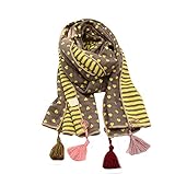 Tortor 1bacha(JP)　男女兼用　子供用　マフラー　女の子　ストール　キッズ　男の子　春秋冬　冷房対策　結婚式　ベビー　ストライプ　ドット柄　暖かい　防寒　かわいい　プレゼント　グレー　黒