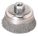 Bosch WB525 4-Inch Crimped Carbon Steel Cup Brush, 5/8-Inch x 11 Thread Arbor [並行輸入品]