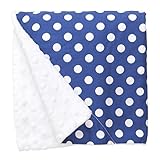Baby Elephant Ears Ultra Soft Baby Blanket (Large (27x29) Blue Dot) [並行輸入品]