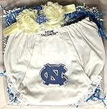 North Carolina TarヒールUNCベビーおむつカバーとShabby弓ヘッドバンドギフトセット