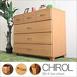 どんどんどんの家具 ローチェスト 4段 北欧 幅90cm