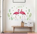 (ハッピー・ライフ）Happylife フラミンゴ 北欧 動物 ウォールステッカー 部屋 壁紙 ウォールペーパー