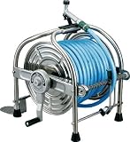 [1065211]ハタヤ　ステンレス（ＳＵＳ３０４）ホールリール　４０ｍ耐圧ホース　レバーノズル付 SLA40P