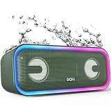 DOSS SoundBox Pro+ Bluetoothスピーカー 24W 重低音 ワイヤレス ポータブル 小型 ブルートゥース スピーカー【15時間再生/ワイヤレスステレオ対応/ライティング機能/IPX6 防水/マイク内蔵/Aux-in/TFカード対応/お風呂 アオトドア適用】(グリーン)