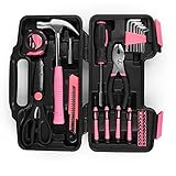 Flexzion Tool Set Box - Hand Tool Kit & Accessories For General Household DIY Home Repair with Plast