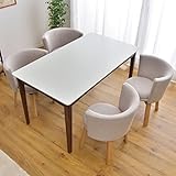 タンスのゲン 【ダイニングテーブル ＋ チェア 4点 セット】 135cm 回転椅子 長方形 北欧 天然木 ホワイト 11719222 05
