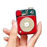 MUZEN Button スピーカー bluetooth ワイヤレスス ピーカー 小型 ブルートゥース スピーカー ポータブル ミニ サイズ/ワイヤレス/レトロ風/可愛い/ギフト (チェリーレッド)