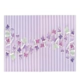 バタフライ誕生日パーティー – 2-laminateパネル3d Backdrop 94.6 X 64 cm – 1背景、パープル段ボール。女の子誕生日パーティー用品、ベビーシャワー、It 's A G