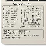 ショートカットキー シール Windows 用 8×7cm 日本語 一覧 Windows ステッカー 操作が簡単 防水 接着剤の残留物なし 作業効率 ステッカー パソコン （クリア）