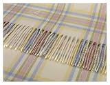 Merino Lambswool Baby Blanket - MENZIES check - PASTEL by Bronte - Made in the UK