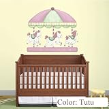 My Wonderful Walls Carousel Wall Sticker Decal for Baby Nursery, Tutu by MyWonderfulWalls