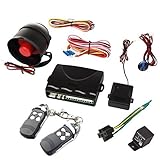 Asdomo One-Way Remote Door Lock Vehicle Security Car Alarm System Keyless Entry Siren +2 Remote with
