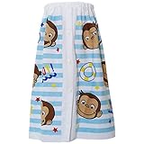 【本体綿100％】2018年 夏物 おさるのジョージ まきまきタオル バスタオル Curious George サックス◇60×120cm