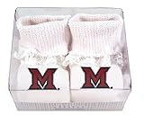 Miami Ohio Redhawks Boxed Baby Booties withレース