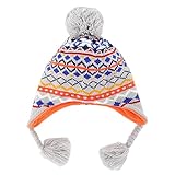 (よキーよ)Yokeeyo ニット帽 毛糸 耳当て 耳まであったかキャップ 赤ちゃん キッズ 新生児帽子 ベビー用帽 男の子 女の子 男女児 秋冬 防寒 防風 スタイリッシュ かわいい 暖かい ボンボ