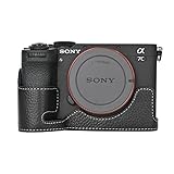 SIUTATDSH カメラケース 銀付牛革 適用 Sony ソニー A7C2 a7cii a7c mark2 ケース カメラホルダー、耐震・耐衝撃・便携·三脚設置でき、電池交換でき。 (ブラック)