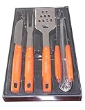 WARRAH Stainless-Steel Barbecue Grill Set with Carrying Case- Men Complete Outdoor Grilling Kit for 