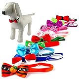 Dagly（TM）が混合された色用品をグルーミング犬猫蝶ネクタイ子猫の首輪ボウタイ子犬ネクタイかわいいと調節可能な犬を10個入り