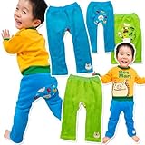 (ブーマート)BOO MART 2015 お尻BOO&車柄 アップリケ付 ソフトフリース モンキーパンツ 95cm グリーン