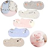 LILY CUPS 3D立体 通園 通学 可愛い動物柄 靴下 キッズ ソックス 女の子 カラフル― 5足セット ガールズ キッズ (L, ピンク)