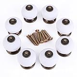 家具＆内装＆雑貨 引き出し取っ手 家具つまみ ドアハンドル クラシックスタイル ドア/窓/引き出し/食器棚/タンス/キャビネット 8組 ホワイト