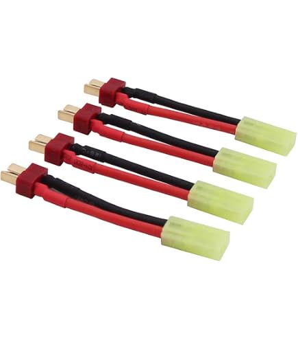 3-Pack Big Tamiya Male To T-Plug (Deans) Female Connector Adapter For RC Cars & Batteries