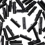 ファイニエ ワニグチ 紐留め金具 留め金具 珍色ブラック 50個 ワニカン ハンドメイドパーツ アクセサリーパーツ AP1785