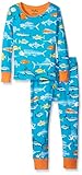 Hatley ハットレイ 男の子 サカナたちのパジャマ 95cm、3Y(97cm) マルチカラー 綿100% PJAFSBO001